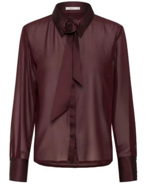 Gestuz Overhemden ,Rood ,Polyester Rode Aronia Shirt, Gerecycled Polyester - Paars