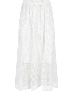 MEIMEIJ Rokken ,Wit ,Pailletten Mesh Rok