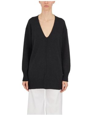 Isabel Benenato V-Neck Knitwear - Zwart
