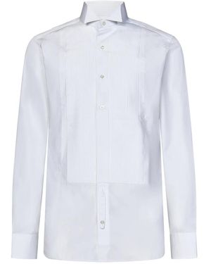 Tom Ford Weiße Slim Fit Hemd Mit Französischer Manschette