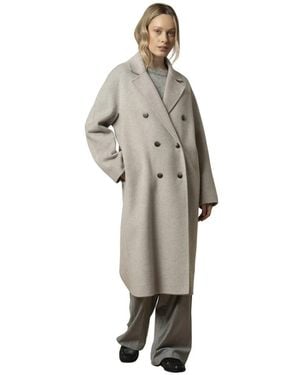 Kocca Double-Breasted Coats - Grey