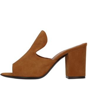 Via Roma 15 Heeled Mules - Marron
