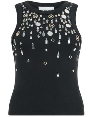 Des Phemmes Sleeveless Tops - Negro