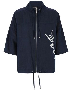 Doris Streich Leinenjacke - Blau