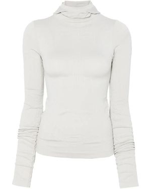 Roa Hellgrauer Circular Hoodie - Weiß