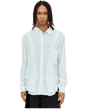 Comme des Garçons Panel Hemd Langarm Klassischer Kragen - Blau