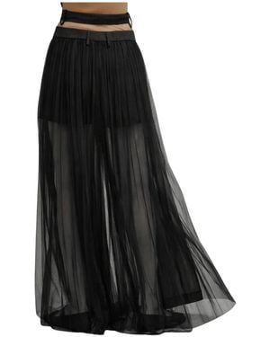 Erika Cavallini Semi Couture Wide Trousers - Black