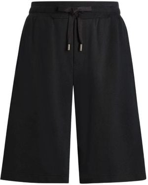 Dolce & Gabbana Fleece Bermuda-Shorts - Schwarz