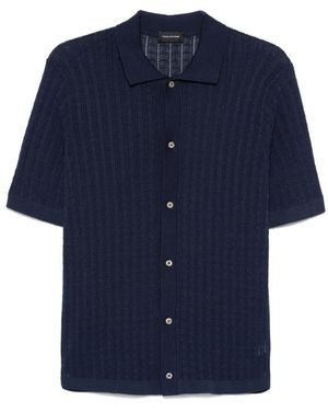 Tagliatore Short Sleeve Shirts - Blue
