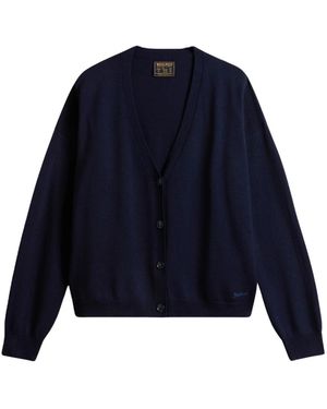 Woolrich Cardigan Van Zuivere Merino Scheerwol - Blauw