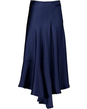 Colville Rokken ,Blauw Blauwe Asymmetrische Zijden Rok