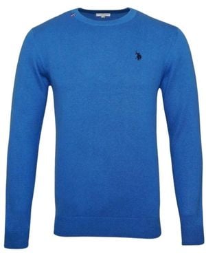 U.S. POLO ASSN. Blau Baumwolle Rundhals Shirt