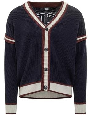 Gcds Logo Lounge College Cardigan - Blau