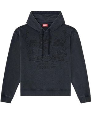 DIESEL Hoodies & Sweatvesten ,Grijs Sweaters - Blauw
