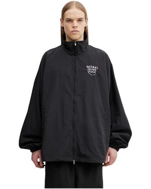 Vetements Jassen ,Zwart ,Katoen Global Mf Jacket