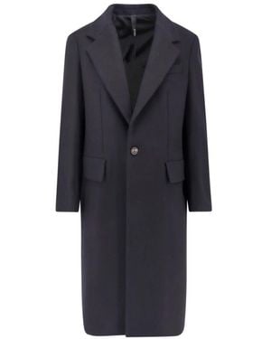 Hevò Single-Breasted Coats - Blue