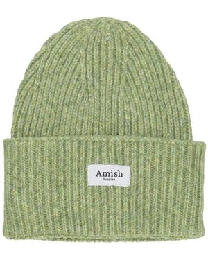 AMISH Grüne elastische beanie mütze