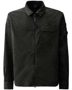 C.P. Company Zipped Overshirt - Zwart