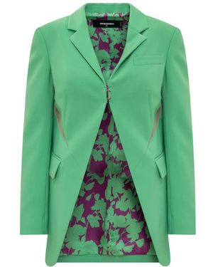DSquared² Jassen ,Groen ,Polyester Modern Cut-Out Blazer