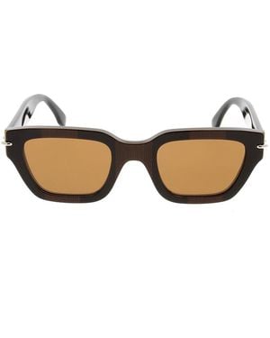 Fendi Selleria Rechthoekige Zonnebril - Bruin