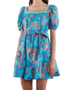 Saloni Short Dresses - Blue