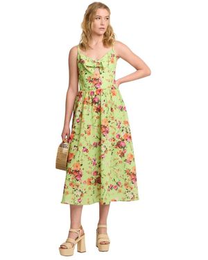 Kocca Elegantes, Langes Sommerkleid Mit Weichem Fall - Gelb