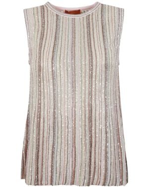 Missoni Round-Neck Knitwear - Marron