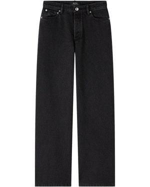 A.P.C. Elisabeth schwarze baumwolljeans für frauen