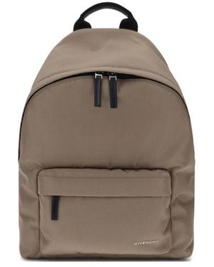 Givenchy Canvas Rugzak Met Leren Trekkoorden - Bruin