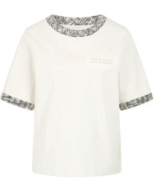 Marc Cain Tops ,Wit ,Katoen Relaxed T-Shirt
