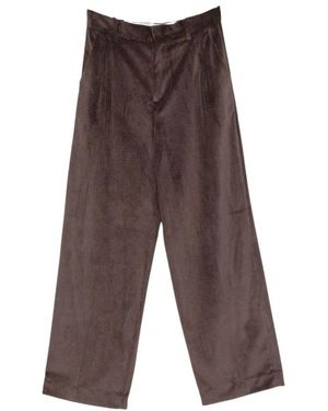 White Sand Wide Trousers - Marrón