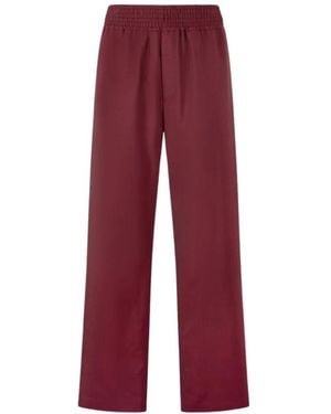 Roberto Cavalli Bequeme Lockere Passform Wollhose - Rot