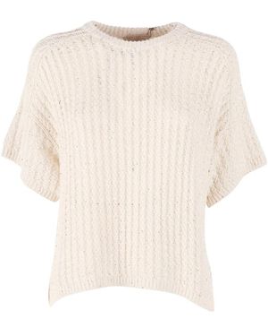 Antonelli Truien & Vesten ,Wit ,Glicine Ronde Hals Truien - Naturel