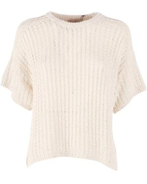 Antonelli Truien & Vesten ,Wit ,Glicine Ronde Hals Truien - Naturel