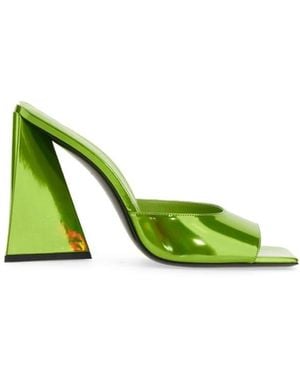 The Attico Heeled Mules Für Einen Gehobenen Stil - Grün