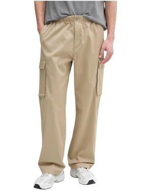 Calvin Klein Straight Trousers - Natural