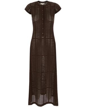Malo Knitted Dresses - Brown