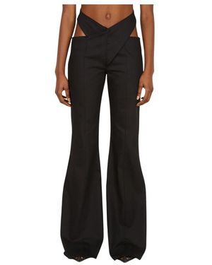 DI PETSA Crossover Waistband Pants - Schwarz