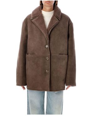 Loulou de Saison Faux Fur & Shearling Jackets - Brown