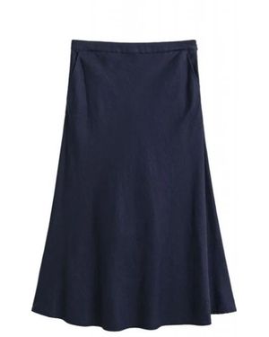 GANT Rokken ,Blauw ,Linnen Uitlopende Linnenmix Rok