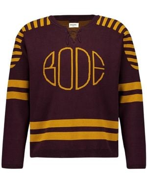 Bode Vintage Hockey Stripe Sweater - Blauw