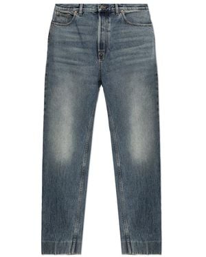 Valentino Garavani Jeans ,Blauw ,Katoen Licht Taps Toelopende Jeans