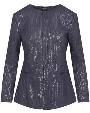 Giorgio Armani Jassen ,Blauw ,Polyester Polyester Jas