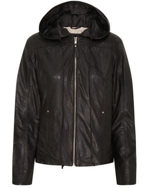 Btfcph Weiche bikerjacke mit kapuze - Schwarz