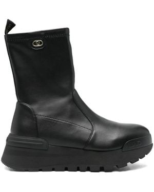 Liu Jo Zwarte Plateau Enkellaarzen Aw25