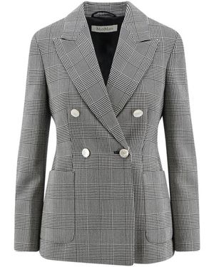 Max Mara Prince Of Wales Check Blazer - Grijs