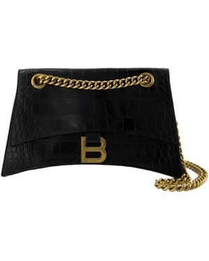Balenciaga Gepolsterte Leder-Schultertasche - Schwarz