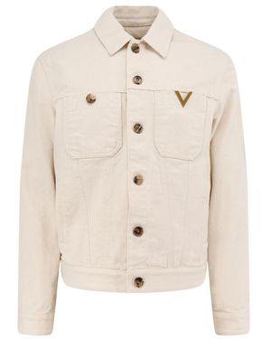 Valentino Denim Jackets - Natural