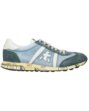 Premiata Schoenen ,Veelkleurig ,Leer Lucy 8188 Sneaker - Blauw