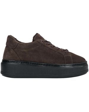 ESTRO Velours Sneaker Mit Fellfutter - Schwarz